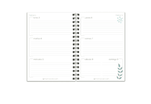 Agenda cuaderno floral diario